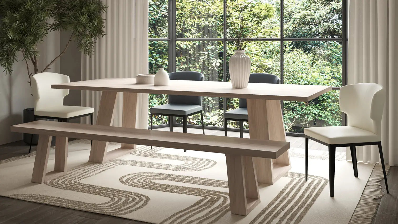 Tanya Dining Table Light Grey