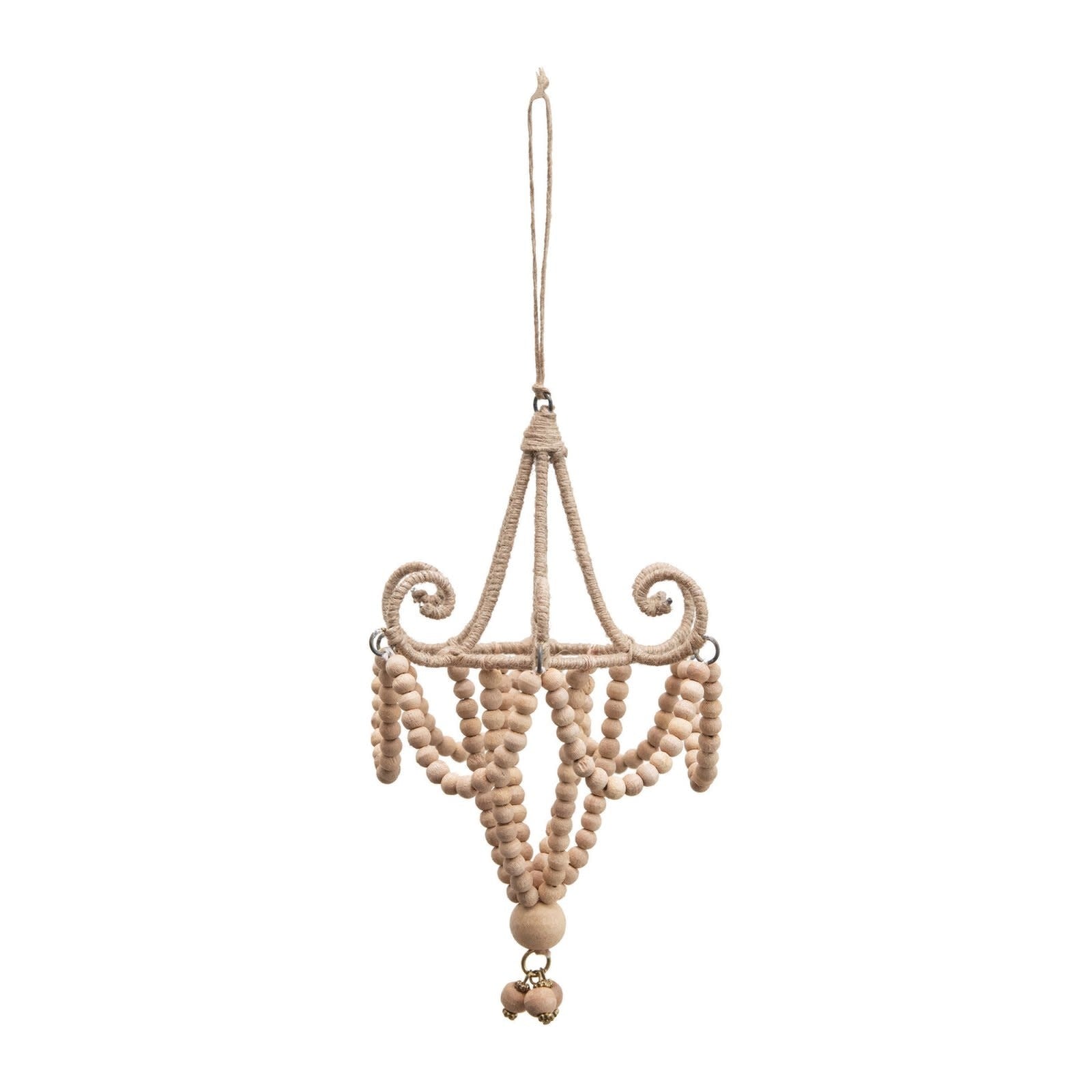 Jute/Wood Chandelier Ornament