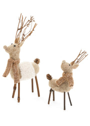 Wool Deer w/ Scarf - Large