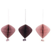 Paper Honeycomb Ornament w/ Pom Poms