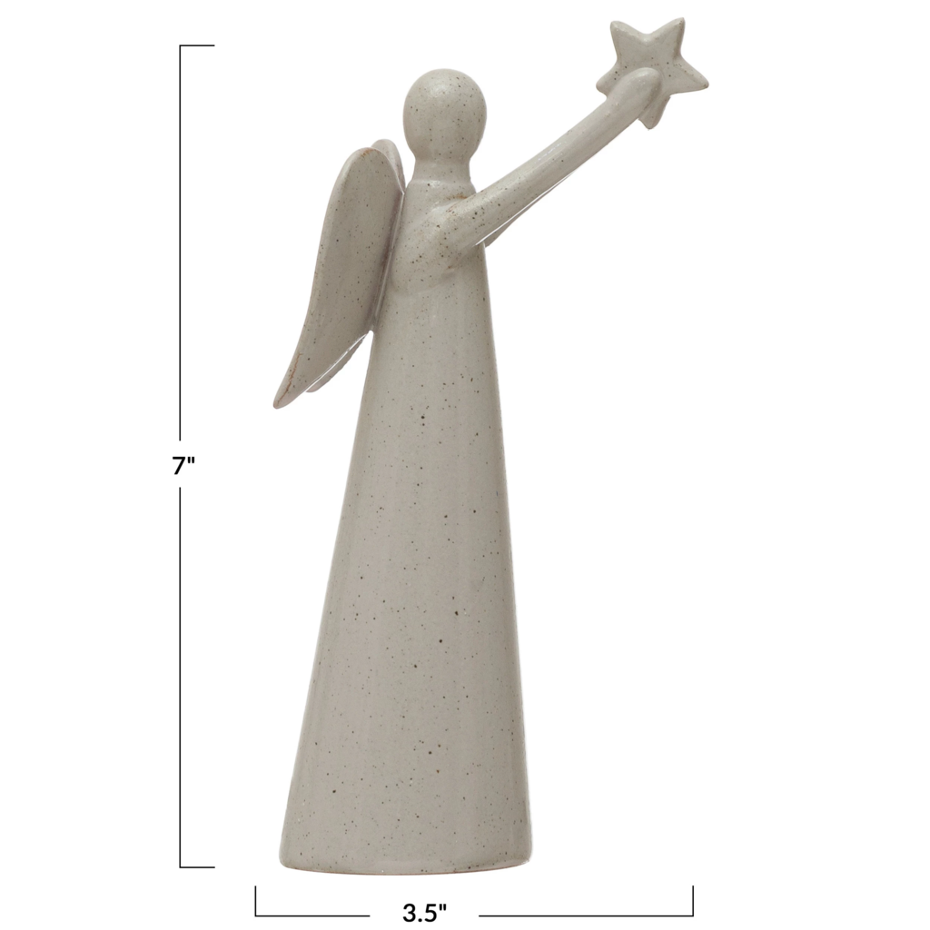 Stoneware Angel w/ Star